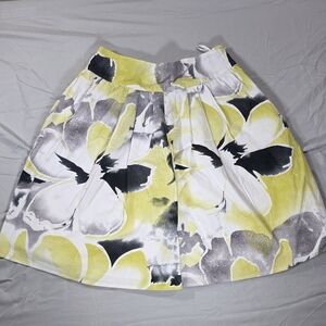 Worthington Cotton A-Line Abstract Floral Skirt